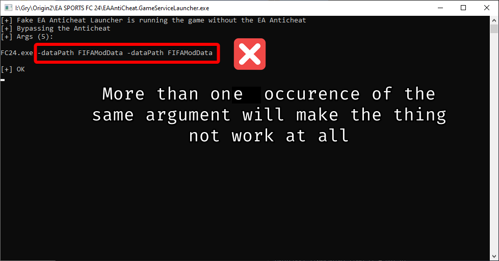 Duplicate dataPath warning